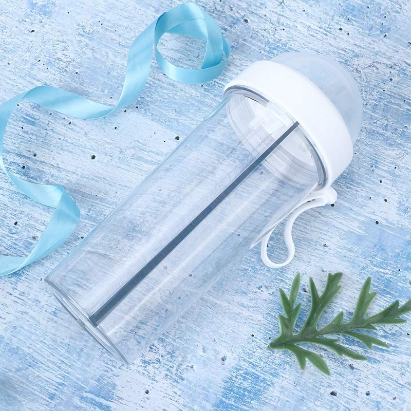 Qiilu - Botella de agua de 600 ml, innovadora botella