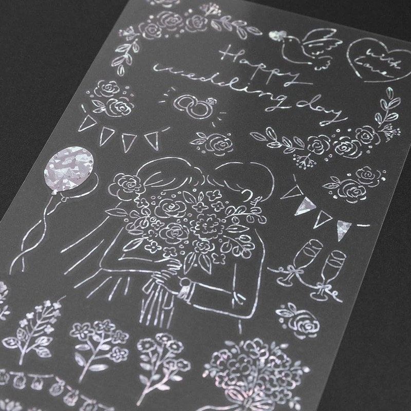 Midori 82652006 Sticker Decal Foil Wedding Pattern