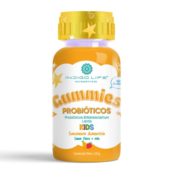 Indigo Life Gomitas Kids Probioticos Bifidobacterium Lactis Sabor Fresa y