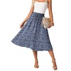 GRECERELLE Women's Summer Midi Long Midi Skirt A-line Flowy with
