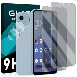 Cronincards Compatible AQUOS Wish 4 Anti-Peeping Film + Lens Protective Film (2 Pieces) [Japanese Asahi Glass Material Tempered Glass LCD] AQUOS Wish4 SH-52E Glass Film Protective Film [3D Touch