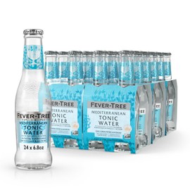 Fever-Tree Mediterranean Tonic Water Glass Bottles, No Artificial Sweeteners, Flavorings & Preservatives, 6.8 Fl Oz (Pack of 24)