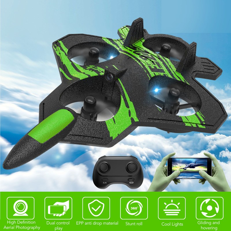 Remote Control Airplane Fighter Foam Stunt Fighter RC Quadcopter with