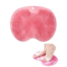Akaaka Foot Wash Mat, Foot Brush, Eliminates Foot Odor, Exfoliating Care, Antibacterial, Deodorizing, Foot Massage, Bath Goods, Convenient Bathroom Goods (Pink)