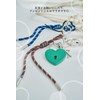 Macaroni Edge Bag Charm Heart Padlock Lanyard Key Holder Key
