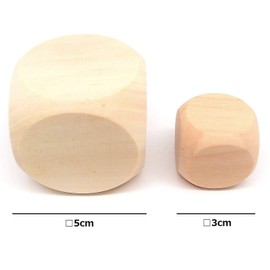 [Pippitto] Large Solid Wooden Dice, Blank Dice, 6 Sided Dice, Divination Telling, Party Games, 2 Types, Set of 5