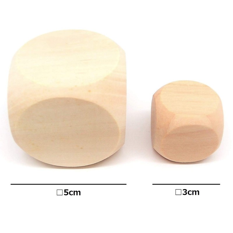 [Pippitto] Large Solid Wooden Dice, Blank Dice, 6 Sided Dice,