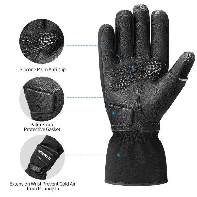 INBIKE Winter Motorcycle Gloves Men Waterproof Windproof Touchscreen Warm for