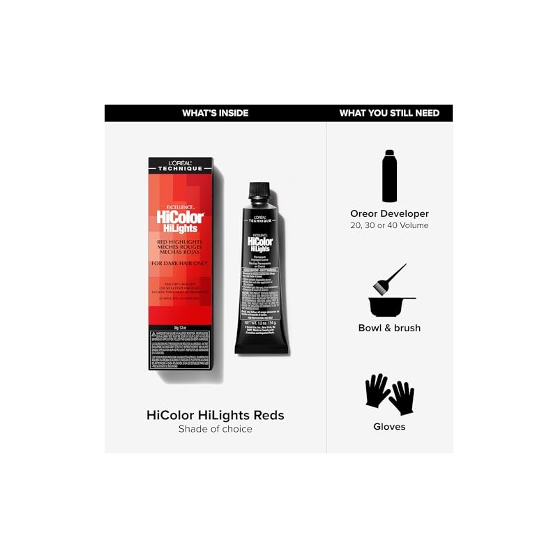 L'oreal Excellence Hicolor, Red Magenta Highlights, 1.2 Ounce