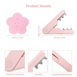 Starvway Rose Stem Leaf Thorn Stripper, 2Pcs/1Set Rose Thorn Stripper Remover Tool Leaf Stripping Tool for Gardening Flowers Pruning, Pink