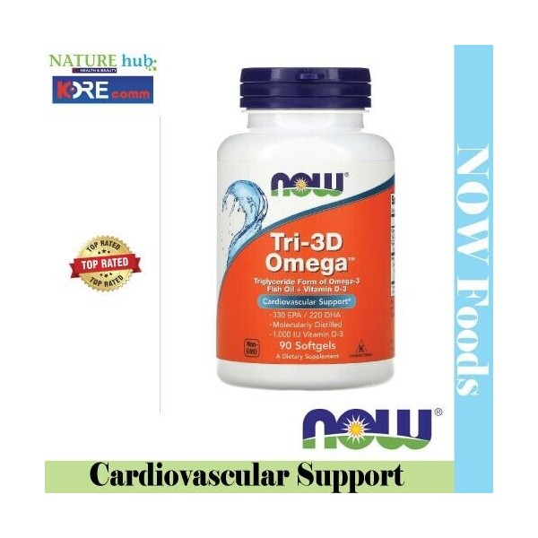 NOW Foods, Tri-3D Omega, 330 EPA / 220 DHA, 90