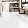 WESTICK 20 Pack White Marble Peel and Stick Floor Tile