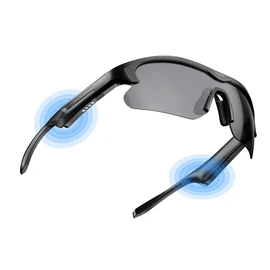OBEST Smart Audio Sunglasses, 5.2 Bluetooth Wireless Smart Glasses, Open Headphones, UV Protection, Voice Navigation, Suitable for Outdoor Sports, Running and Cycling, black