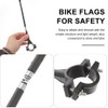 Happyyami 2pcs Bicycle Motorcycle Handlebar Flagpole Stand Racing Outdoor Flag