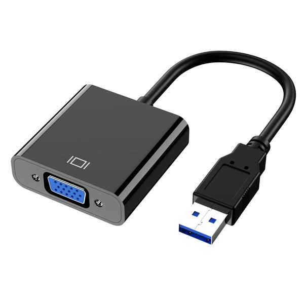 USB 3.0/2.0 to VGA Adapter, High-Resolution Male to Female Converter
