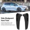 2Pcs Side Mudguard Vent Trim Left Right 20cm Glossy Black