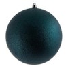 Vickerman 12" Midnight Green Glitter Ball Ornament.