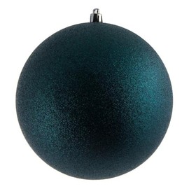 Vickerman 12" Midnight Green Glitter Ball Ornament.