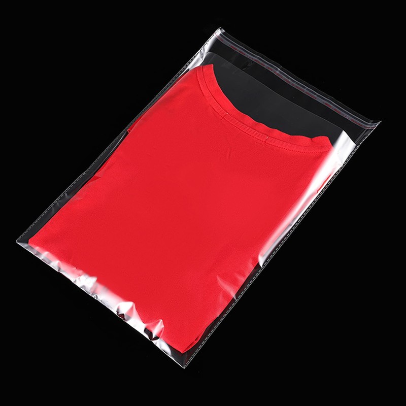 Clear Resealable Cellophane Plastic Bags Self Adhesive for Packaging Shirts,
