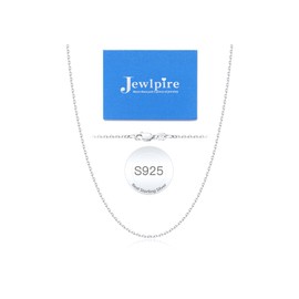 Jewlpire Italian 925 Sterling Silver Chain Necklace for Women, 1.1mm Cable Chain Necklace Silver Chain for Women Hypoallergenic & Comfortable Women's Chain Necklaces 24 Inch