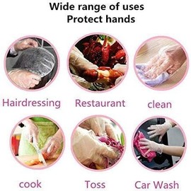 Disposable Food Prep Gloves - 500 count Plastic Food Safe Disposable Gloves, Food Handling, One Size Fits  500 count