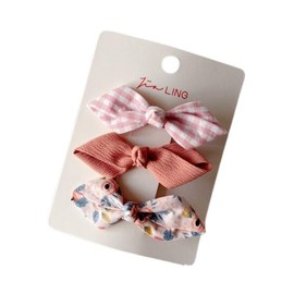 lua Citron 3-Piece Ribbon, Barrette, Hair Clip, Set, Kids, Baby, Hairpin, Dull Color, Cute, Korean, Stylish, Hair Closure, Adult, Children, Pin, Women's, Children, Kindergarten, Girls, Birthday, Hair