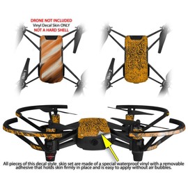Skin Decal Wrap 2 Pack for DJI Ryze Tello Drone Paint Blend Orange Drone NOT Included