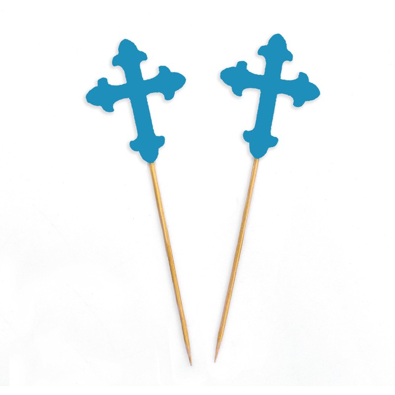 Darling Souvenir, Christening Baptism Cupcake Toppers, Dessert Decorations - Pack