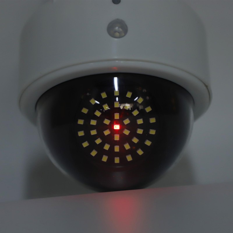 Solar Dummy Fake Camera Security Outdoor Solar Powered Simulated Surveillance