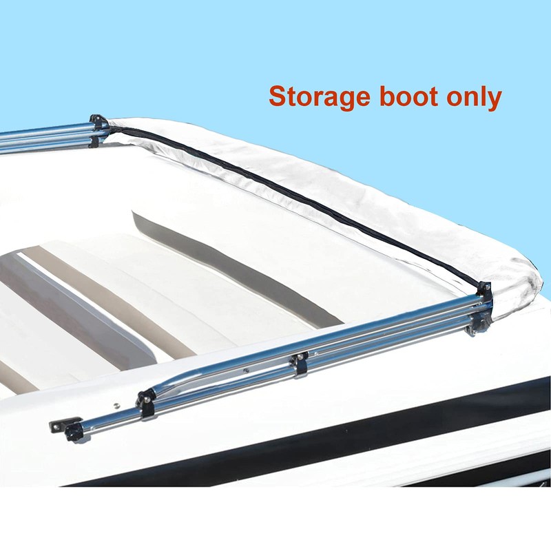 SavvyCraft Bimini Top Storage Boot 54"-60" White, Waterproof UV-Resistant