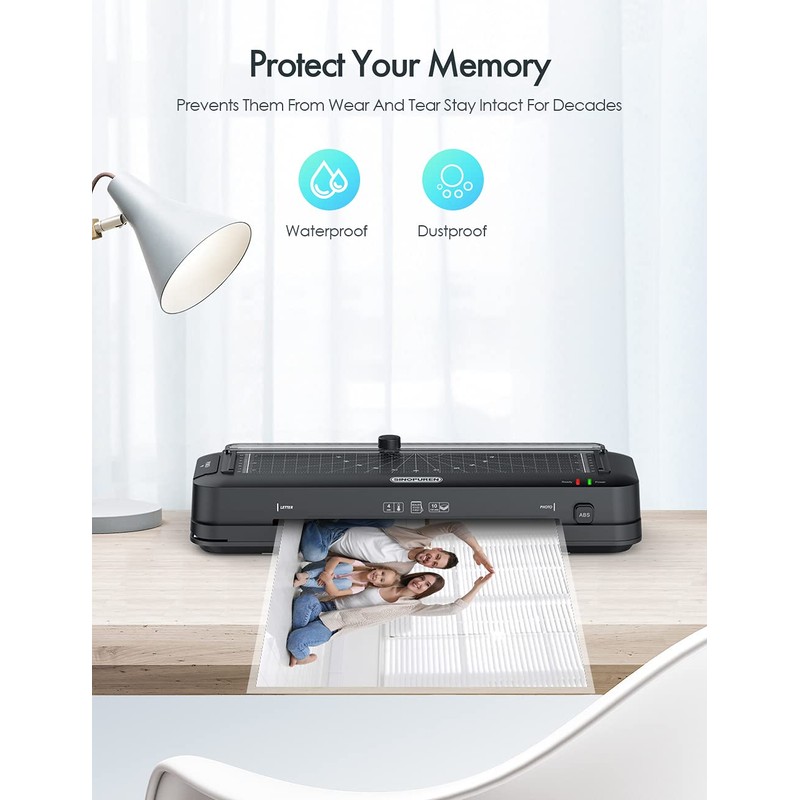 SINOPUREN 9-Inch Laminator Machine, Fast 3-Min Warm-Up, 3-in-1 Thermal Laminator
