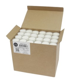 Stonebriar 48 Count White Unscented Smokeless Long Burning Clear Cup Tea Light Candles with 6 to 7 Hour Burn Time
