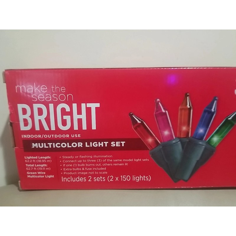 Make the Season Bright 300 Multicolor String Lights Indoor/Outdoor