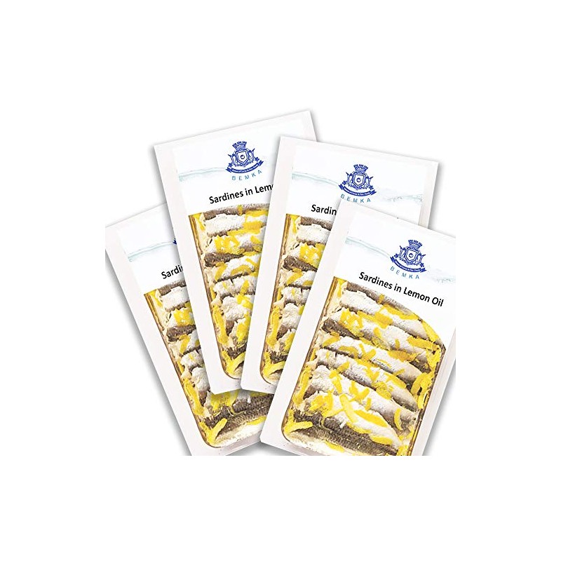 MARINATED SARDINES IN LEMON OIL (4 PACKS OF 7 OZ