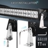Audak LED Light Bar Side Mounting Brackets Kit Universal Stainless