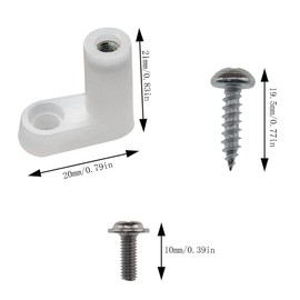 Mutai L Type PCB Mounting Feet 20PCS White L Type Game Console Motherboard Fixed Plastic Feet with Swrews