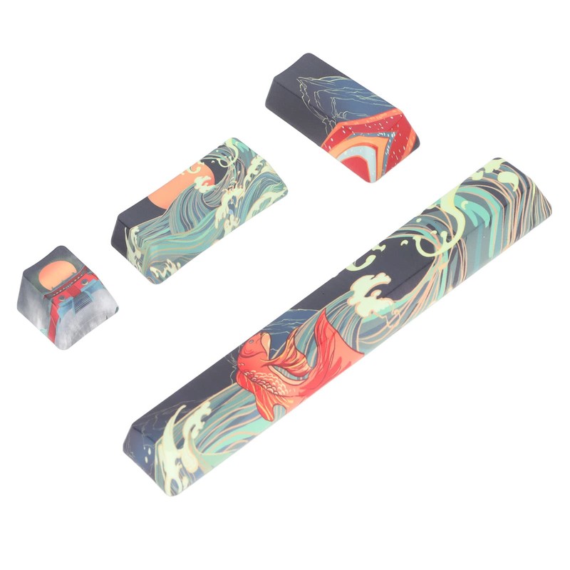 Sorandy 4pcs Custom Keycaps Style Bright Colours DIY PBT Cartoon