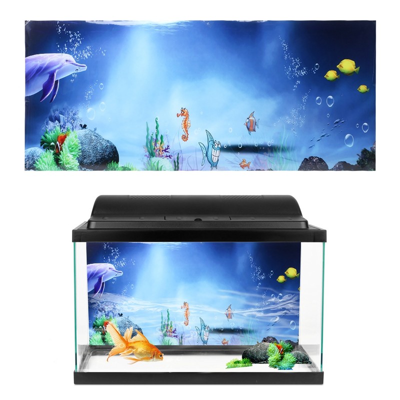 Waterproof Aquarium Background Wall Sticker Pvc Self Adhesive Fish Tank