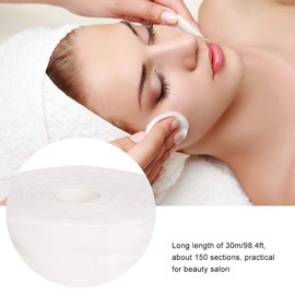 Toalla de cara suave desechable, toalla de algodón limpiadora de rollos de algodón 30M Desmaquillante Toallitas de algodón para salón de belleza y cuidado de la piel en el hogar