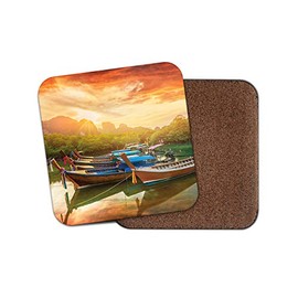 1 x Phi Phi Island Coaster - Thailand Holiday Sunset Travel Boats Abroad #15395