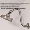 TIEXYE Swivel Shower Head Adapter, 360° Ball Joint Shower Adapter,