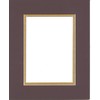 24x36 Maroon & Gold Double Picture Mats with White Core,
