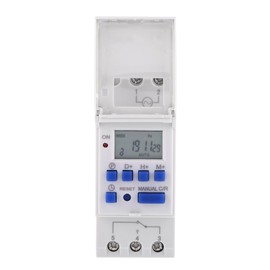 Jadeshay Timer, 1 Piece LCD Display Weekly Programmable Electronic Relay Time 16 On/Off Timer (220 V)