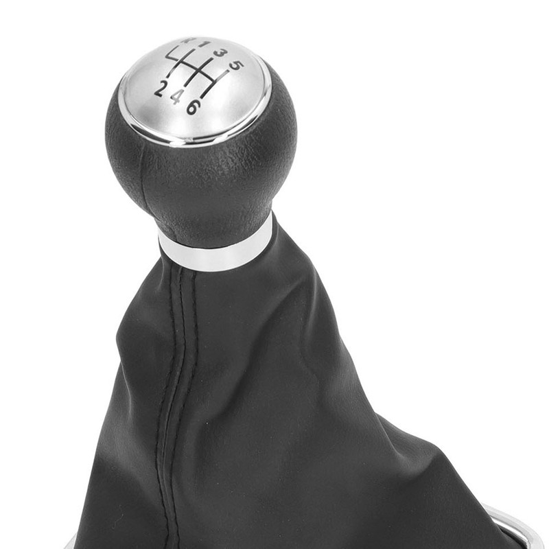 6 Speed Gear Shift Knob With PU Leather Boot Automotive