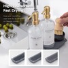 [Luxury] Kitchen Soap Dispenser Set - 16OZ Clear Glass Bottle,