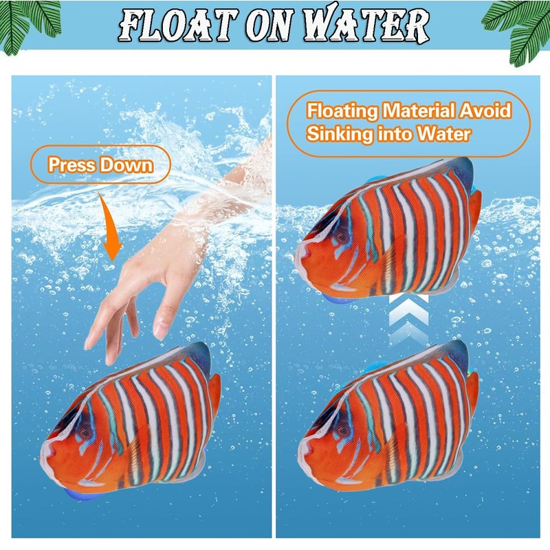 BoomBone Squeaky Dog Water Pool Toys 4 Pack, Interactive Summer