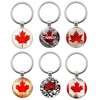 6Packs Canada Maple Leaf Keychain Souvenir - Canadian Key Chains