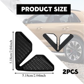 Lyxheth 2PCS Car Door Corner Protector Edge Guard, Car Door Edge Protector, Carbon Fiber Anti-Collision Cars Door Corner Trim, Self-Adhesive Doors Corner Scratch Sticker Film for Cars (Black)