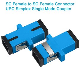 Greluma 6pcs SC Fiber Optic Coupler SC Single Mode (SM) Simplex Fiber Adapter SC Female to SC Female UPC Simplex Single Mode Network Internet Connection
