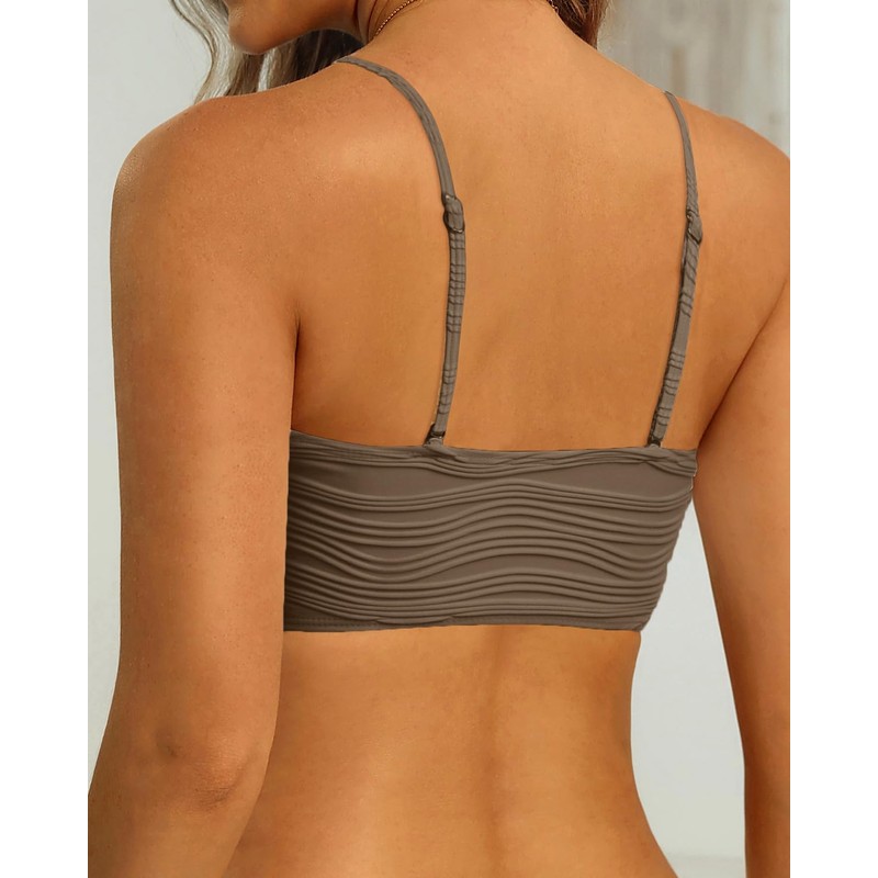 Aqua Eve - Bikini sin tirantes para mujer, solo bandeau,